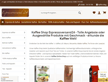 Tablet Screenshot of espressoversand24.de